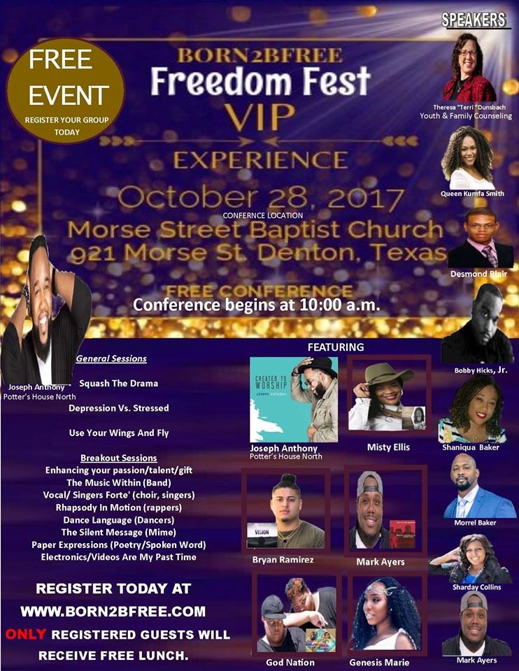 FREEDOM FEST 2017 REGISTRATION - Born2BFree: Empowering Youth Through ...